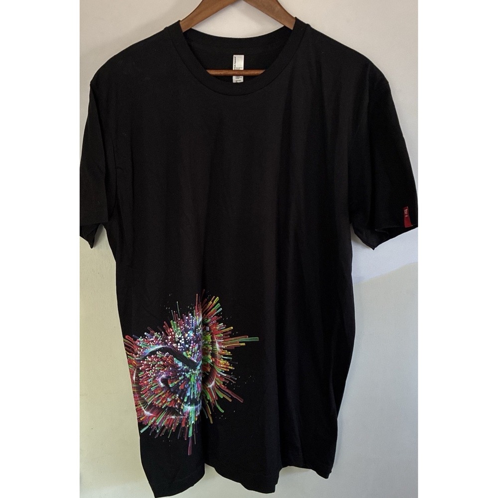 American Apparel-Men's Black Shirt Adobe-Inspired Creative Cloud Explosion Sz XL